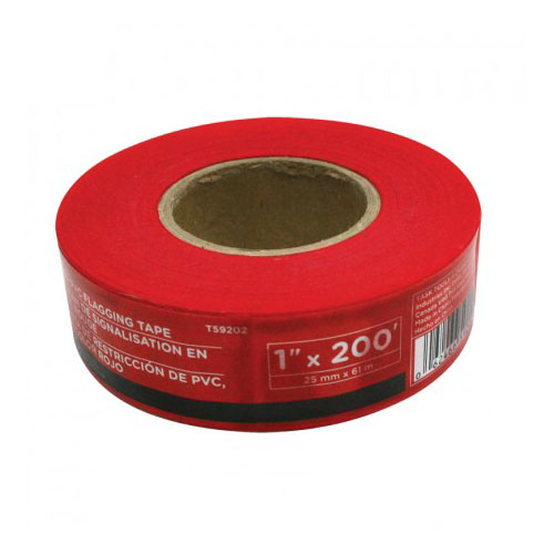 Main 1 - TAPE: FLAG RED 1"X200' -