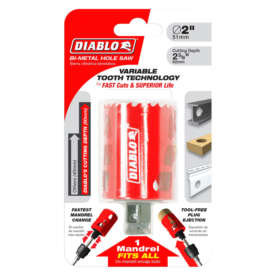 Main 2 - FREUD:2X60MM HOLESAW DHS2000 -