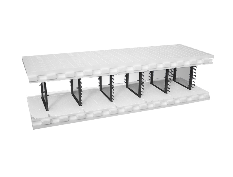 Main 1 - STANDARD 8" INSULATED ICF
CONCRETE FORM - FOXBLOCK -