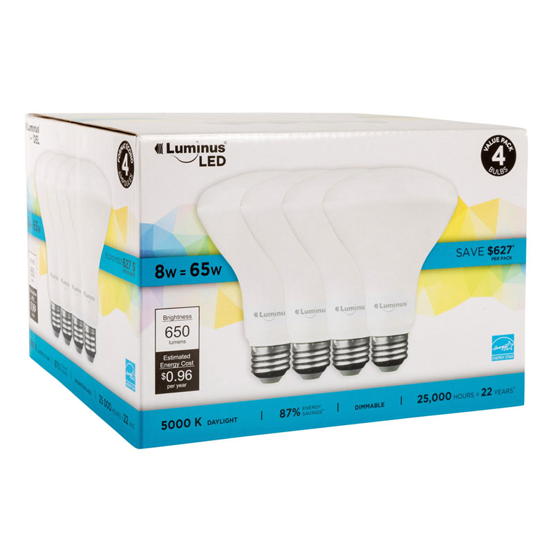 Main 2 - LIGHT: LUMINUS LED 8W BR30 4/PK
BR30 5000K -